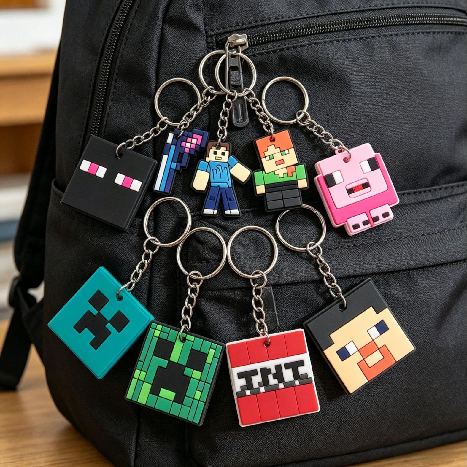 Wholesale  keychains,  backpack charms,  cartoon accessories,  DIY pendants,  PVC metal key chains,  Amazon bestsellers.