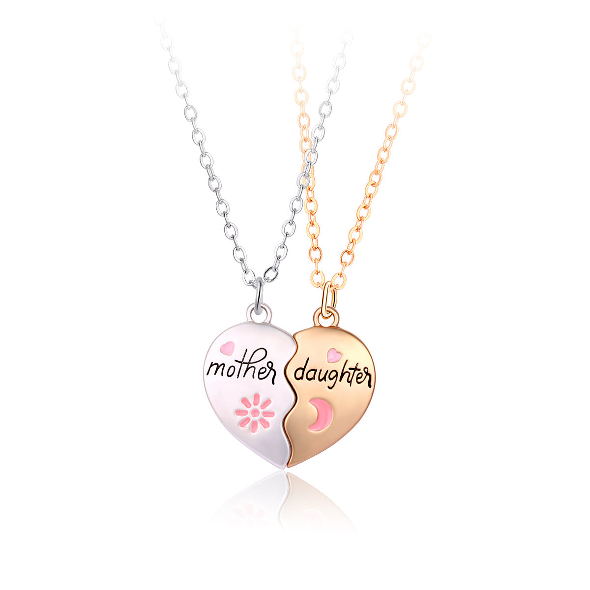 Wholesale Alloy Oil Drop Magnetic Pendant Mother's Day Necklace Set ACC-NE-Hanp004