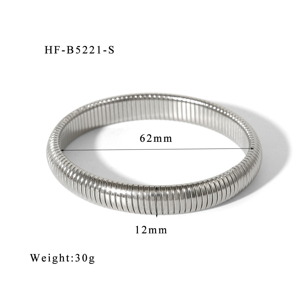 Wholesale 18K Stainless Steel Bracelets Elastic Snake Bone Bracelet ACC-BT-ChengBing002