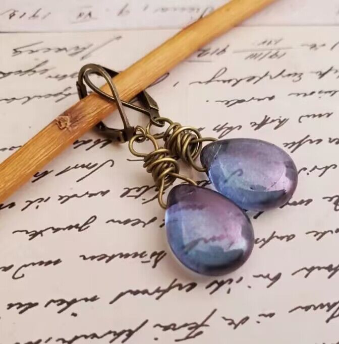 Wholesale Retro Style Purple Gem Bulb Shape Fashion Creative Ear Clip