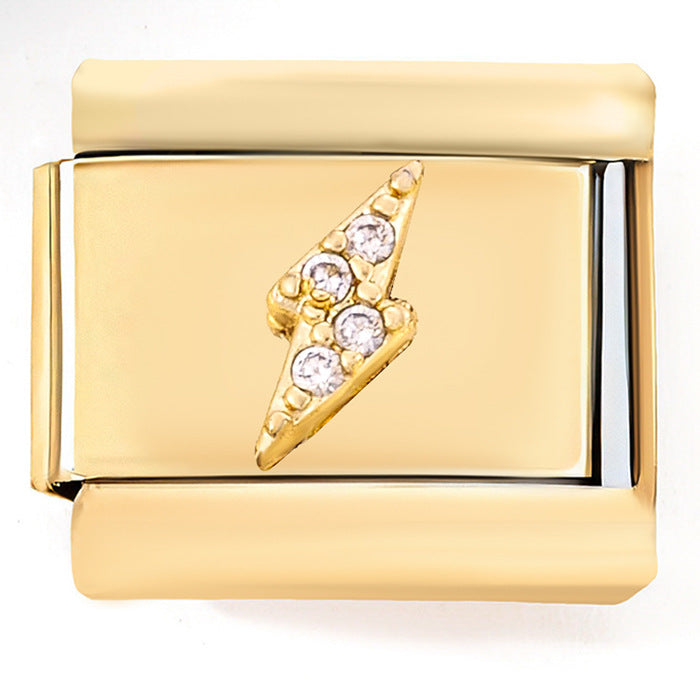 Wholesale Italian Charm Bracelet 9mm DIY Splicing Creative Pattern Stainless Steel Composable Bracelet