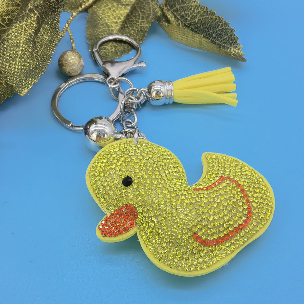 Wholesale  creative cartoon animal Diamond keychain