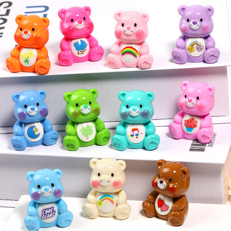Wholesale Random 10pcs Cartoon Bear Resin Beads DIY Beaded Accessories ACC-BDS-BLG046