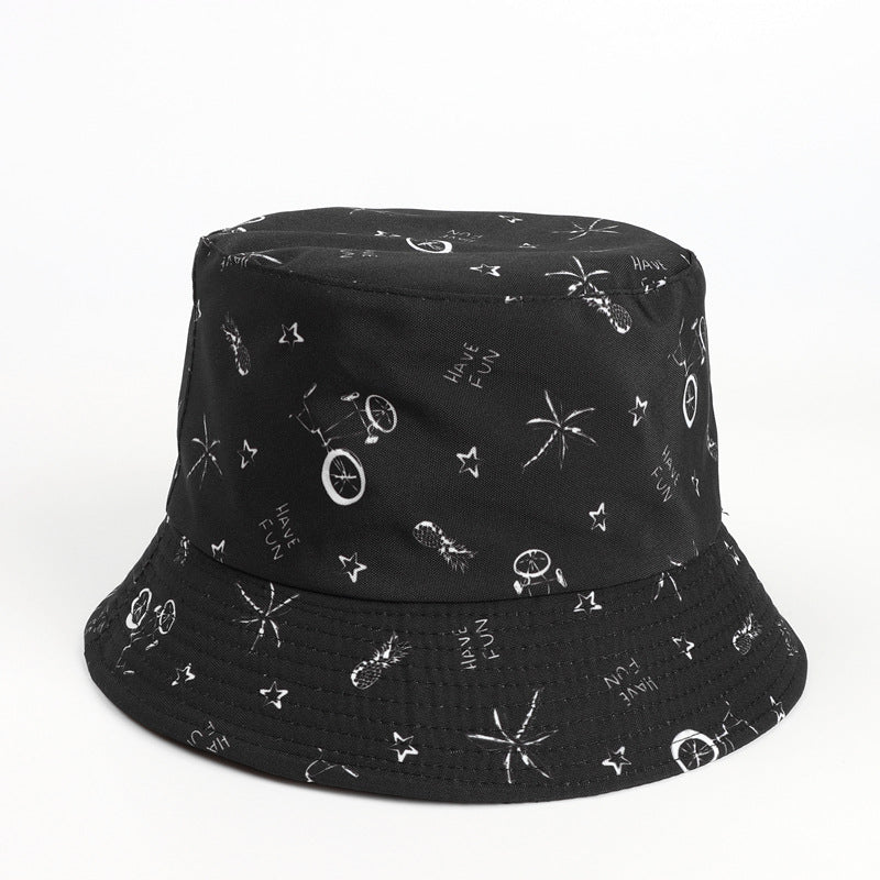 Wholesale  Cashew Flower Fisherman Hat Vintage Printed Pattern Double-sided Sunshade Basin Hat