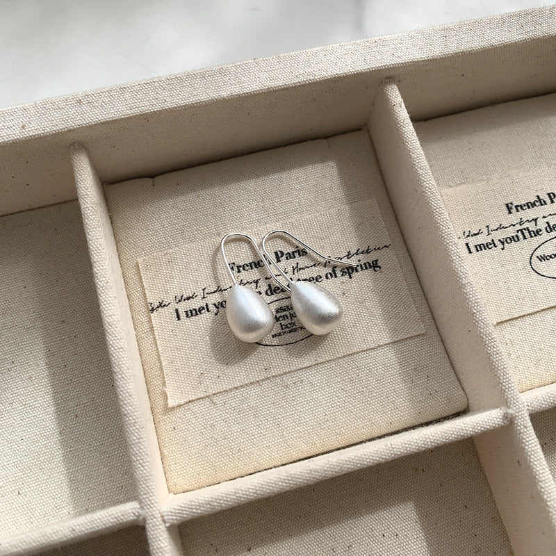 Wholesale  drop modeling simple  retro brushed earrings