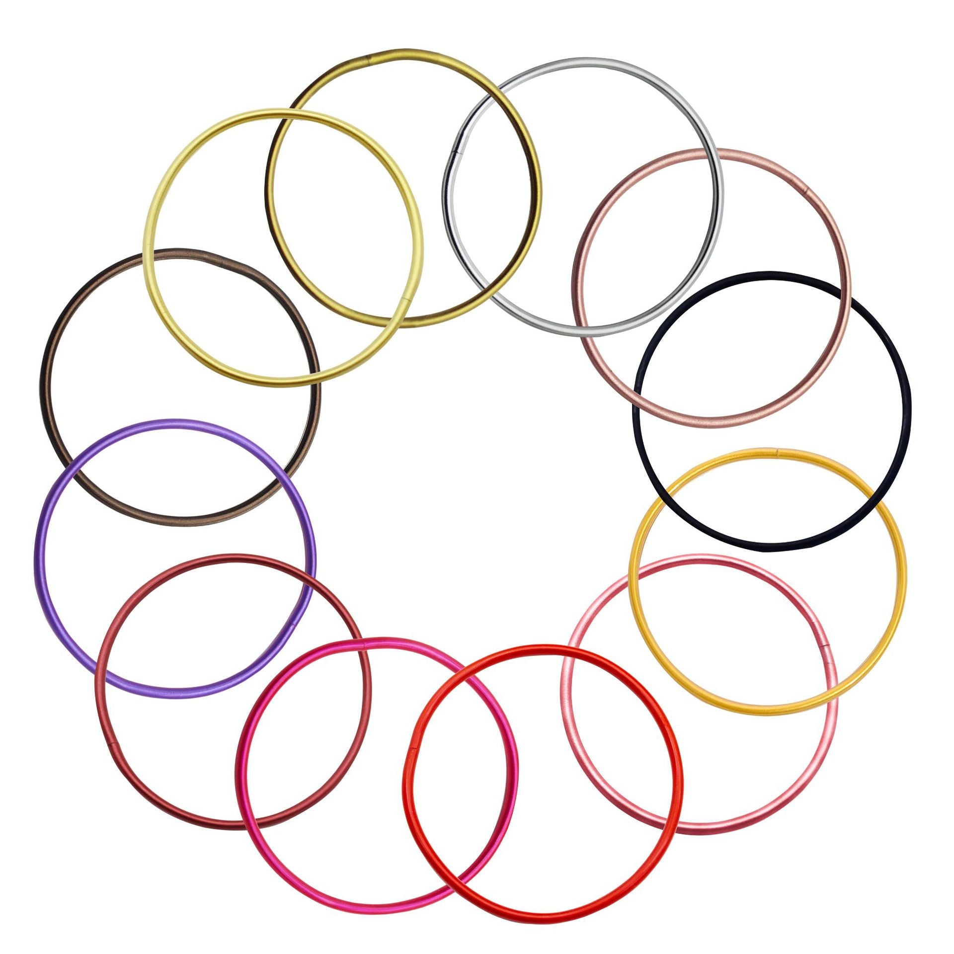 Wholesale Gold Powder Gold Foil Plastic Silicone Tube Bracelet Jelly Bangles ACC-BT-YTian004