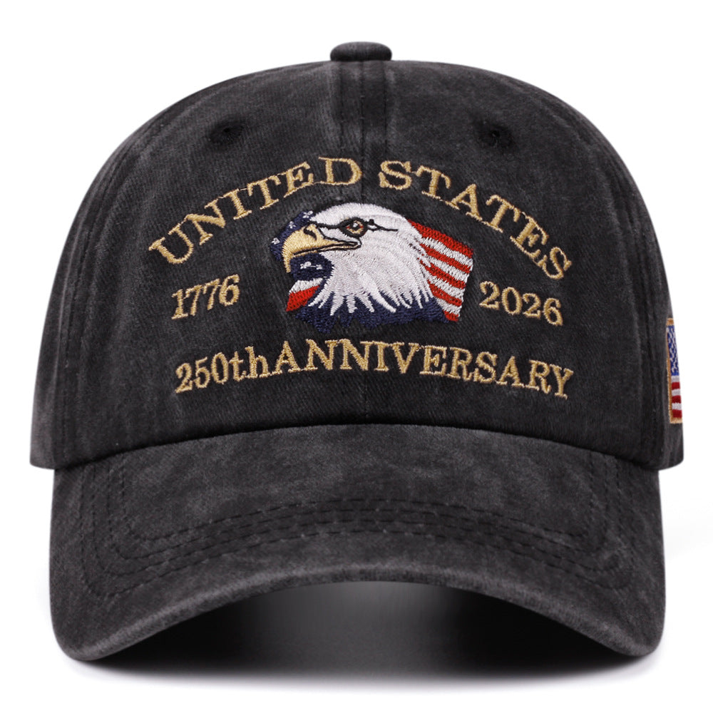 Wholesale Vintage Washed Denim Baseball Cap With Eagle Embroidery Casual Hip Hop Style Fashion Accessory