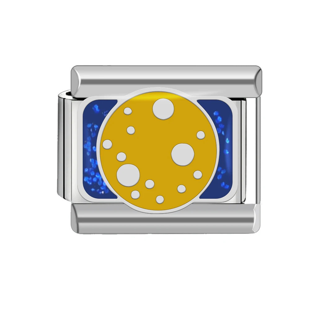 Wholesale Italian Charm Bracelet 9mm DIY Splicing Landscape Pattern Titanium Steel Composable Bracelet