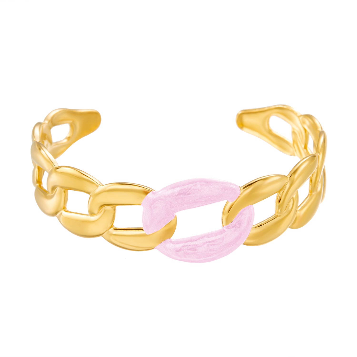 Wholesale stainless steel not fade cold  love oil drop light luxury open bracelet