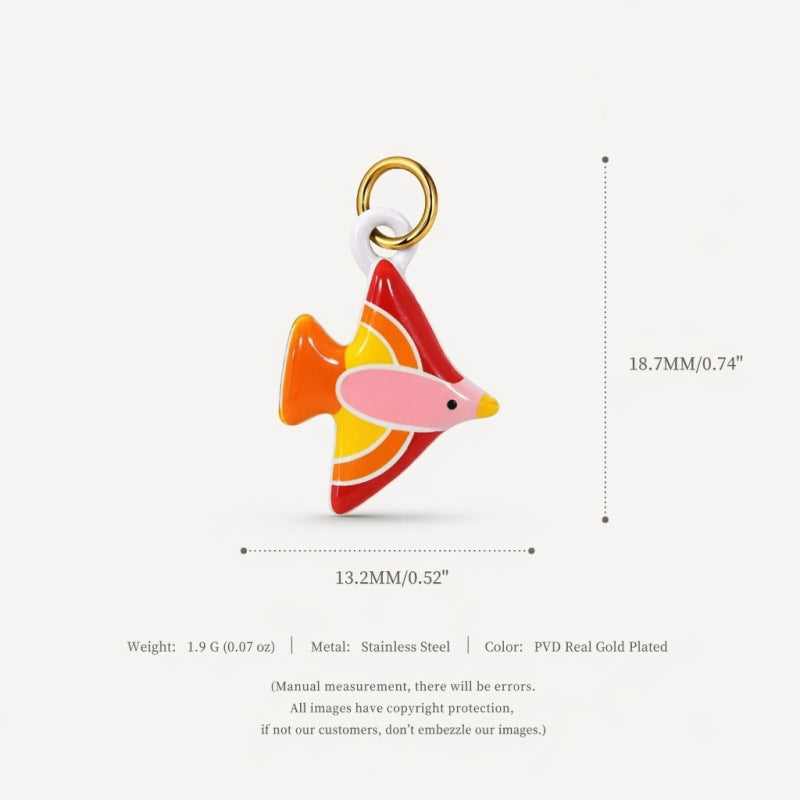Wholesale Stainless Steel Fox Pendant 18K Gold Plated Animal Charm Trendy Fashion Accessory For DIY Jewelry Making Boutique Resale