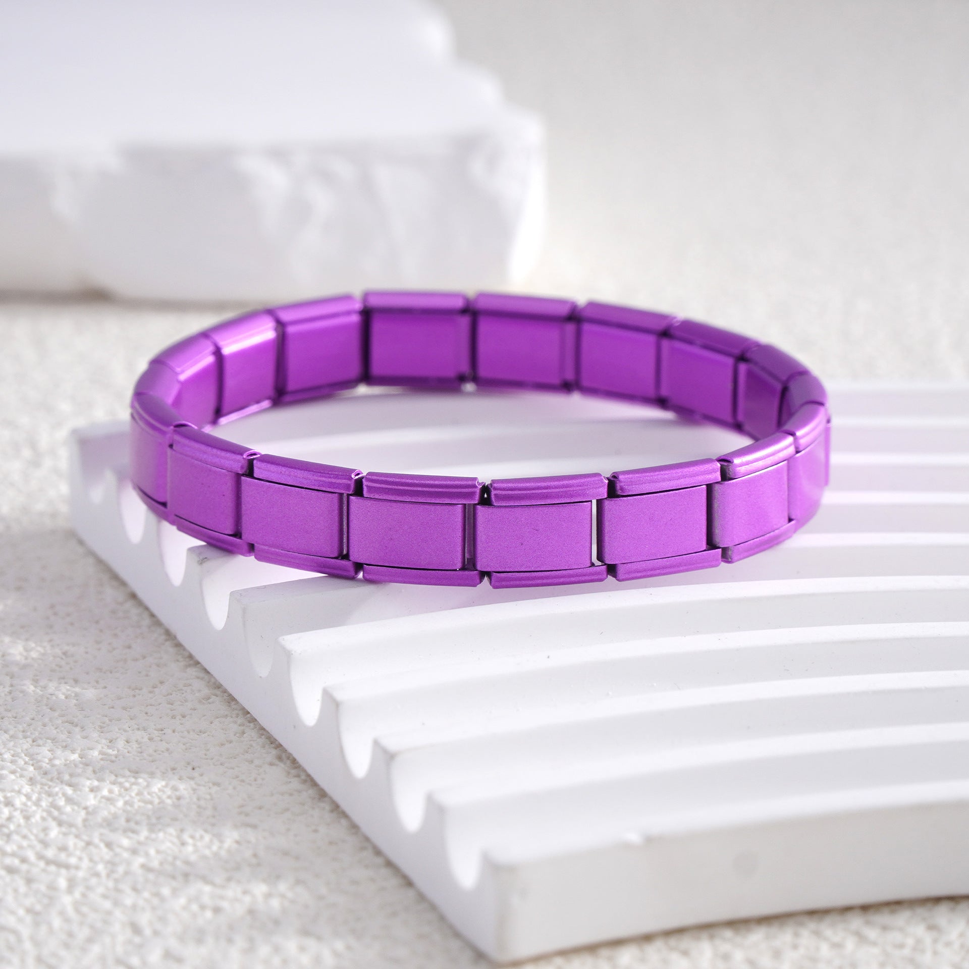 Wholesale Italian Charm Bracelet 9mm DIY Splicing Solid Color Stainless Steel Composable Bracelet