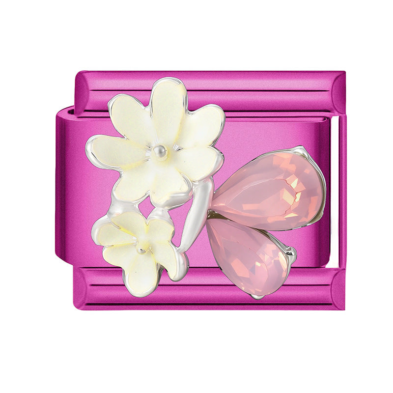 Wholesale 9mm Italian Charm Starter Bracelets DIY square Single Section Creative Stainless Steel Composable Bracelet