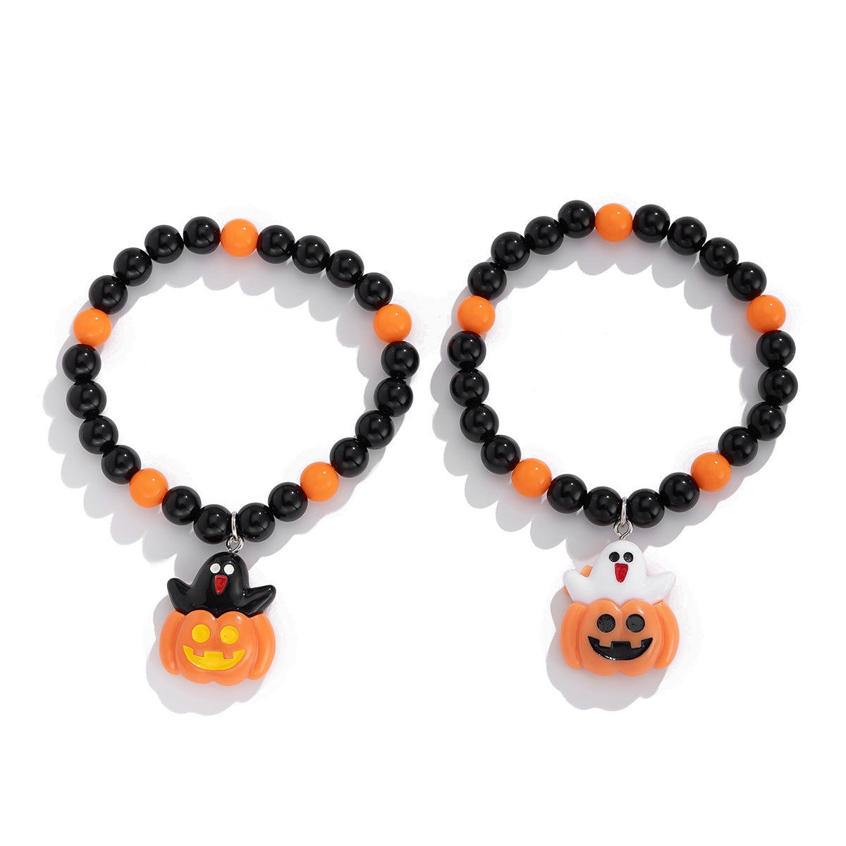 Wholesale Halloween Pumpkin Multilayer Clay Bracelets Layered Bracelet Set ACC-BT-XueRou004