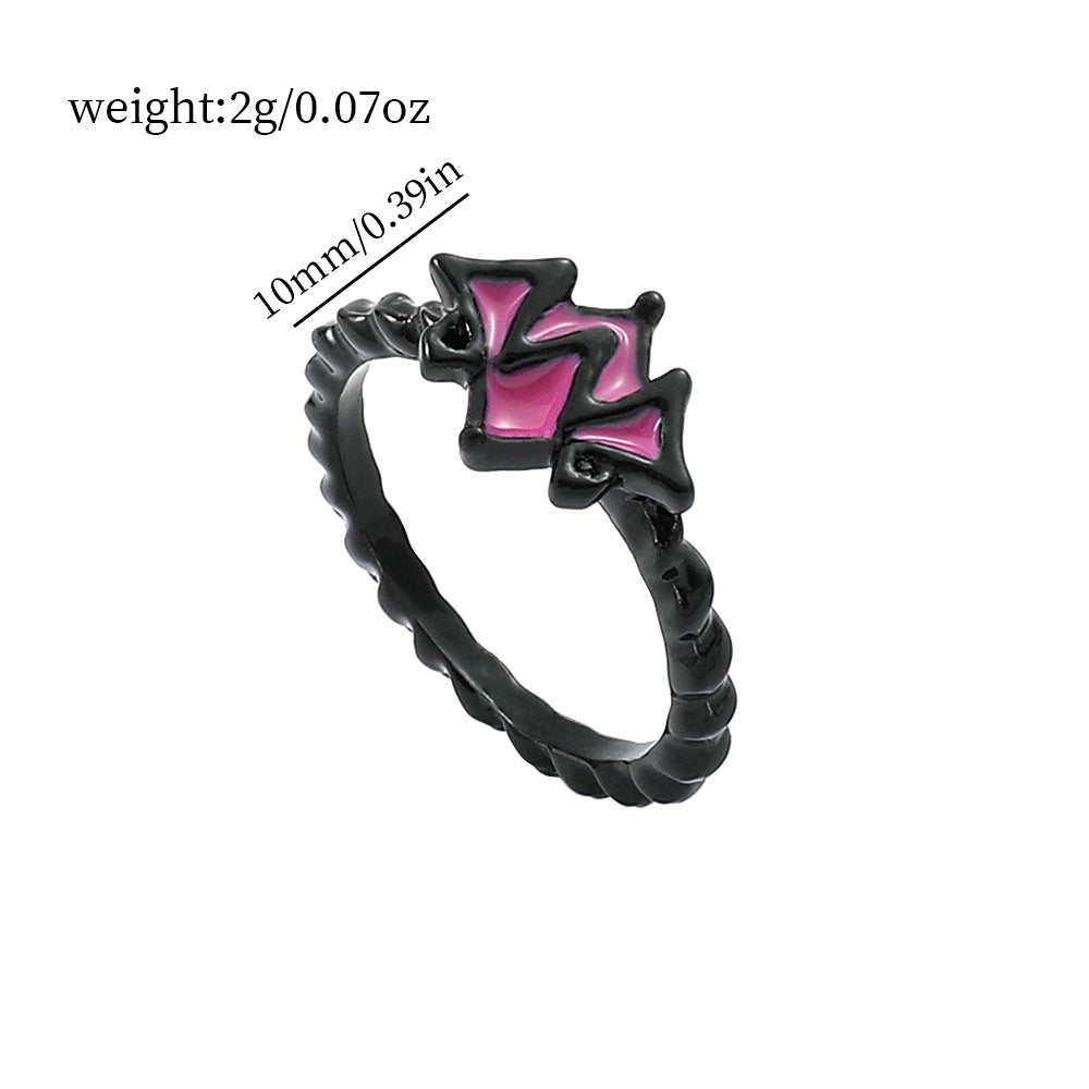 Wholesale Black Ghost Asymmetrical Earrings Rings ACC-ES-YBY001