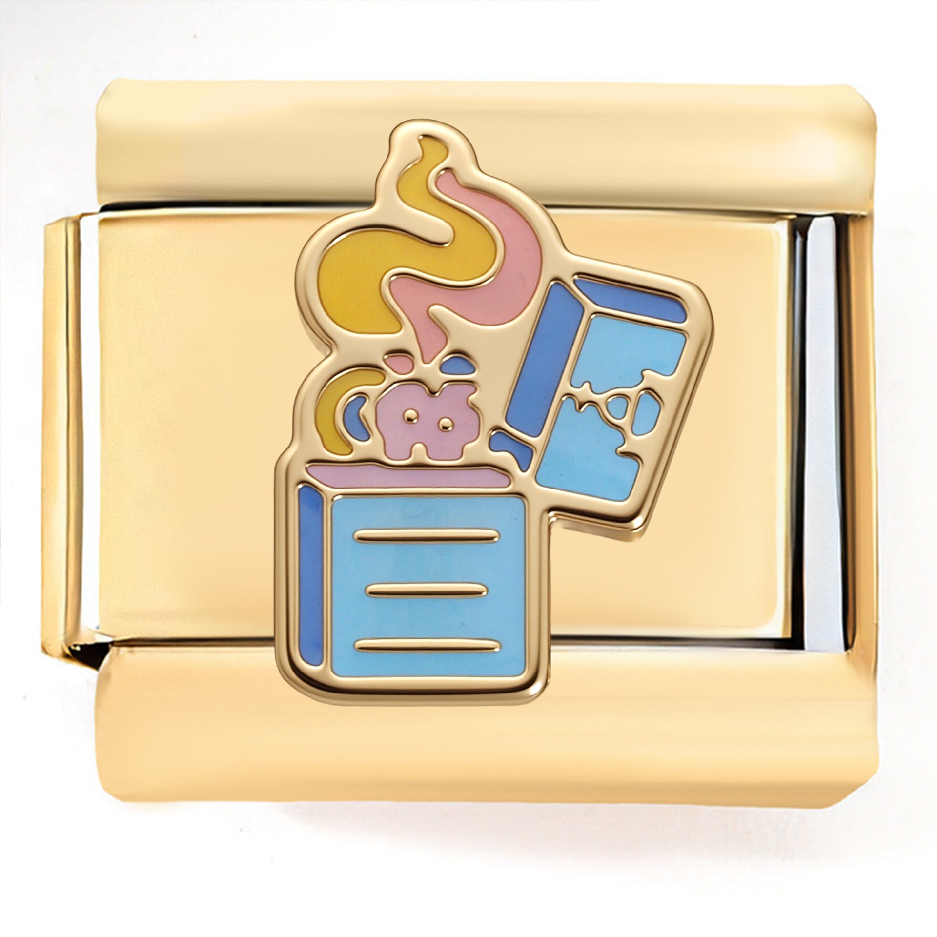 Wholesale Italian Charm Bracelet 9mm DIY Gold-Plated Navigation  Creative Stainless Steel Composable Bracelet