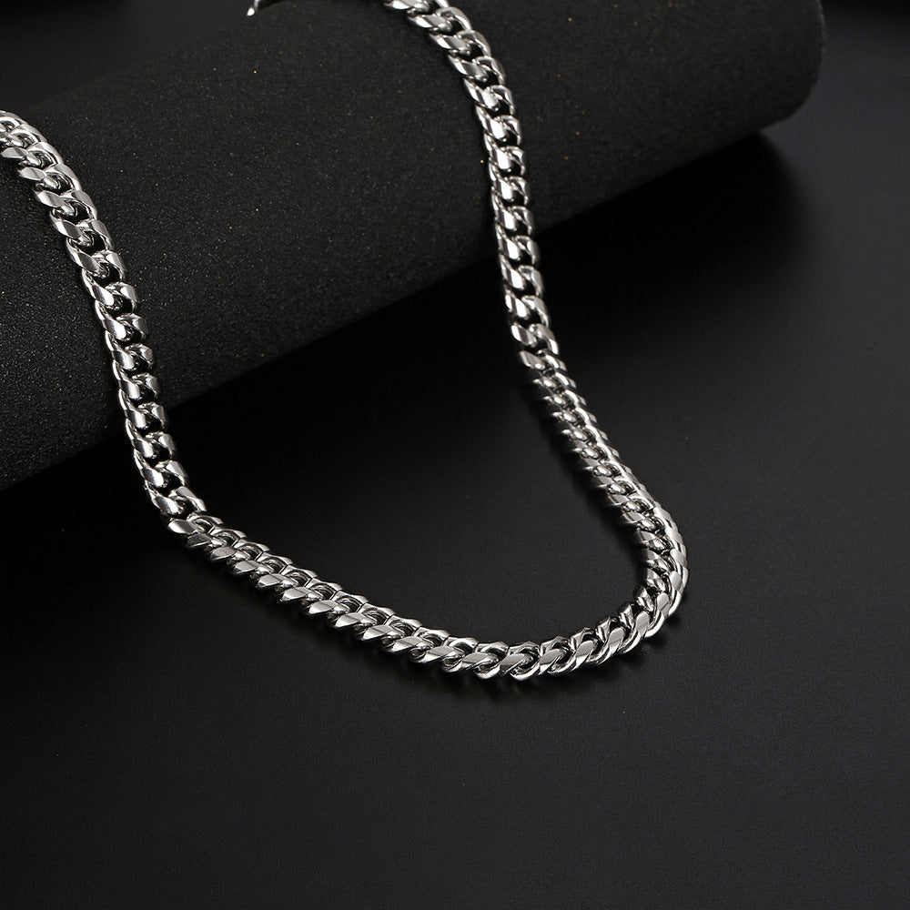 Wholesale Titanium Steel Chain Cuban Necklaces ACC-NE-Yixin001