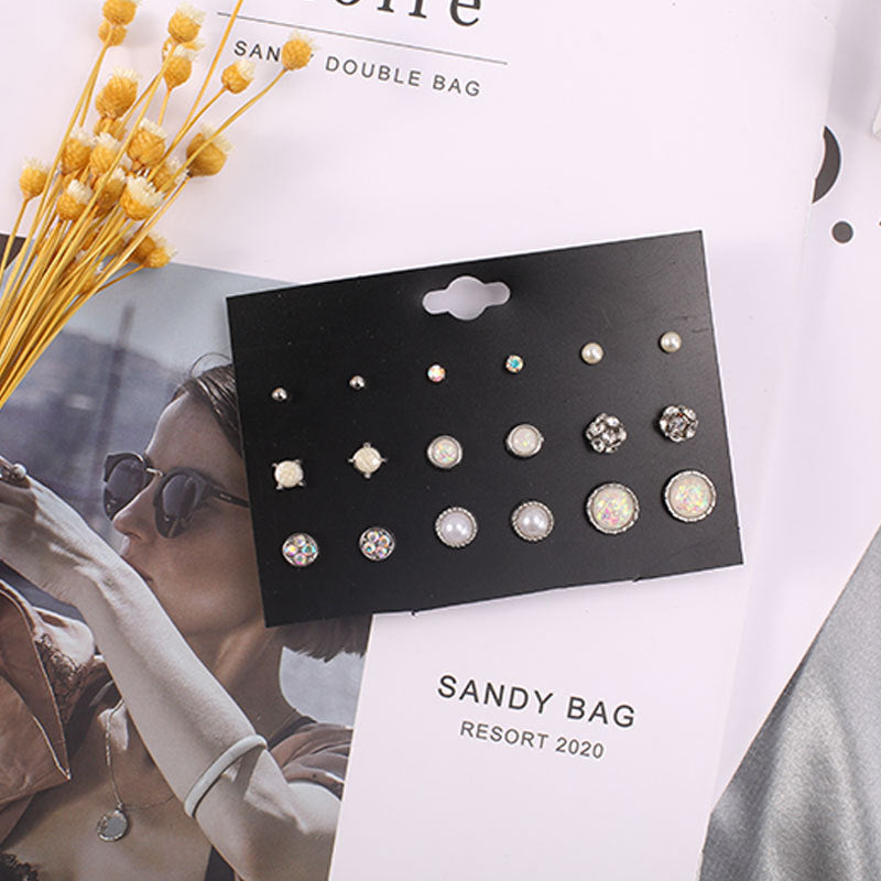 Wholesale Alloy 9 pairs/ set earrings set