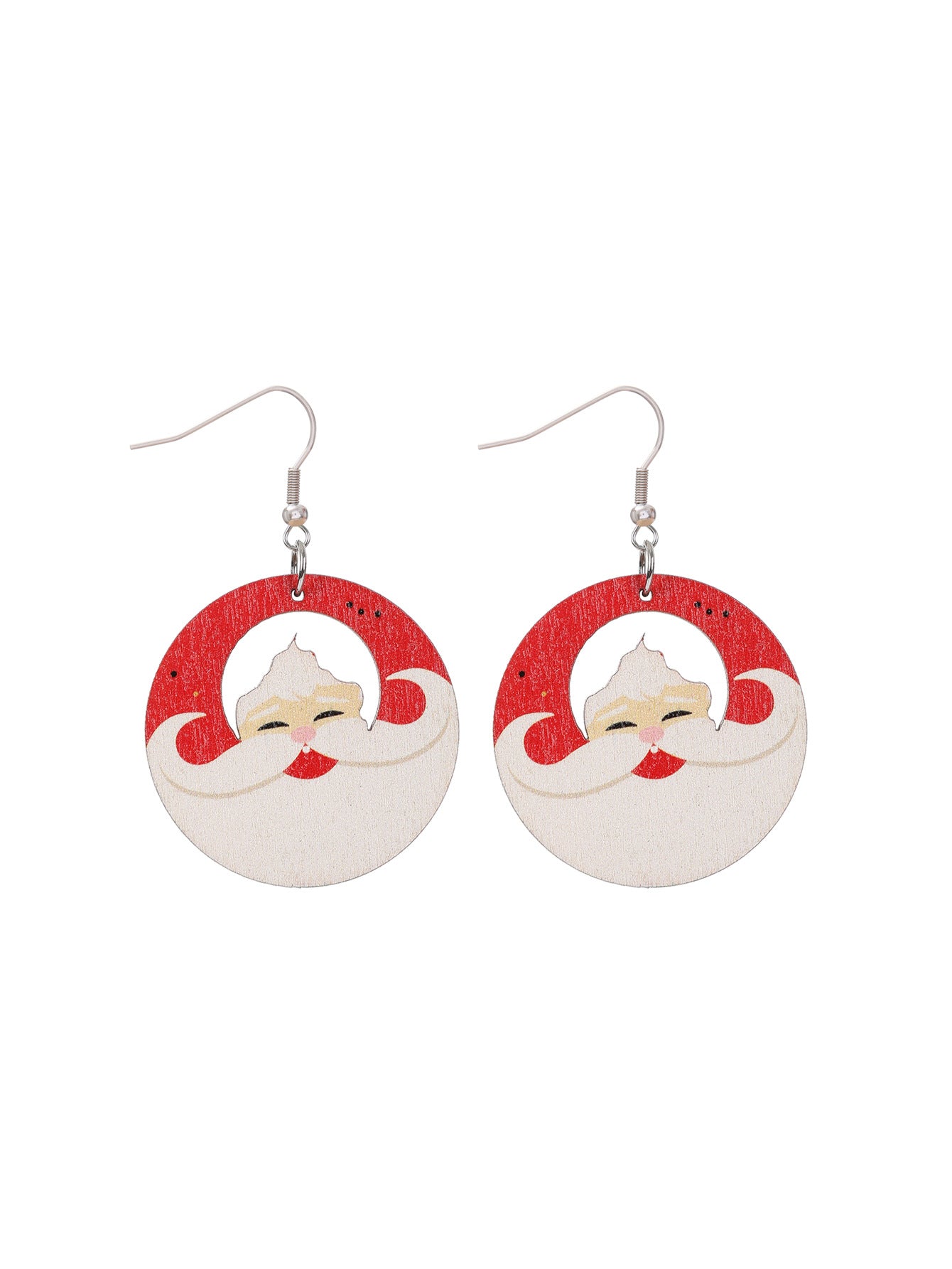 Wholesale Christmas Party Cute Snowman Christmas Tree Cartoon Wooden Earrings