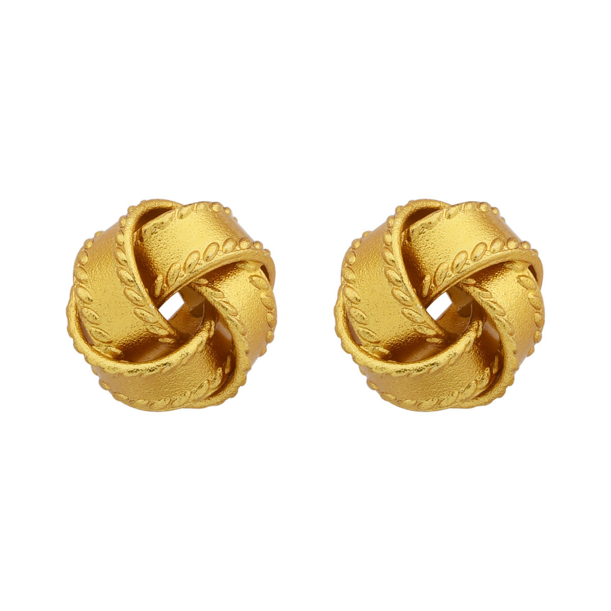 Wholesale retro personality temperament sand gold earrings