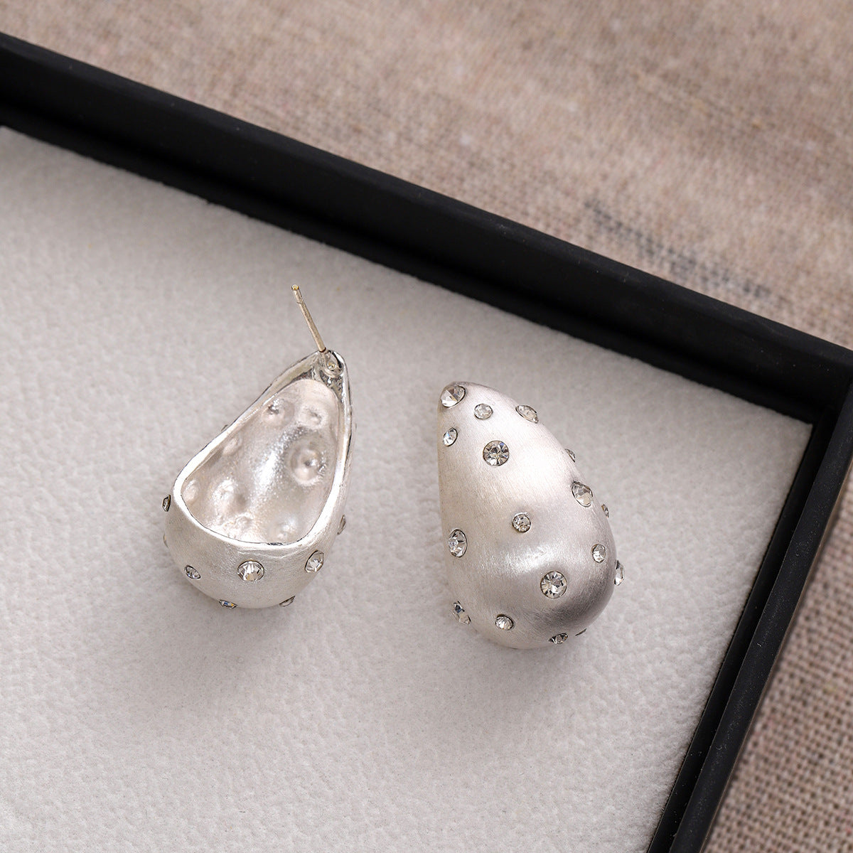 Wholesale Silver Needle  Geometric Water Drop Earrings