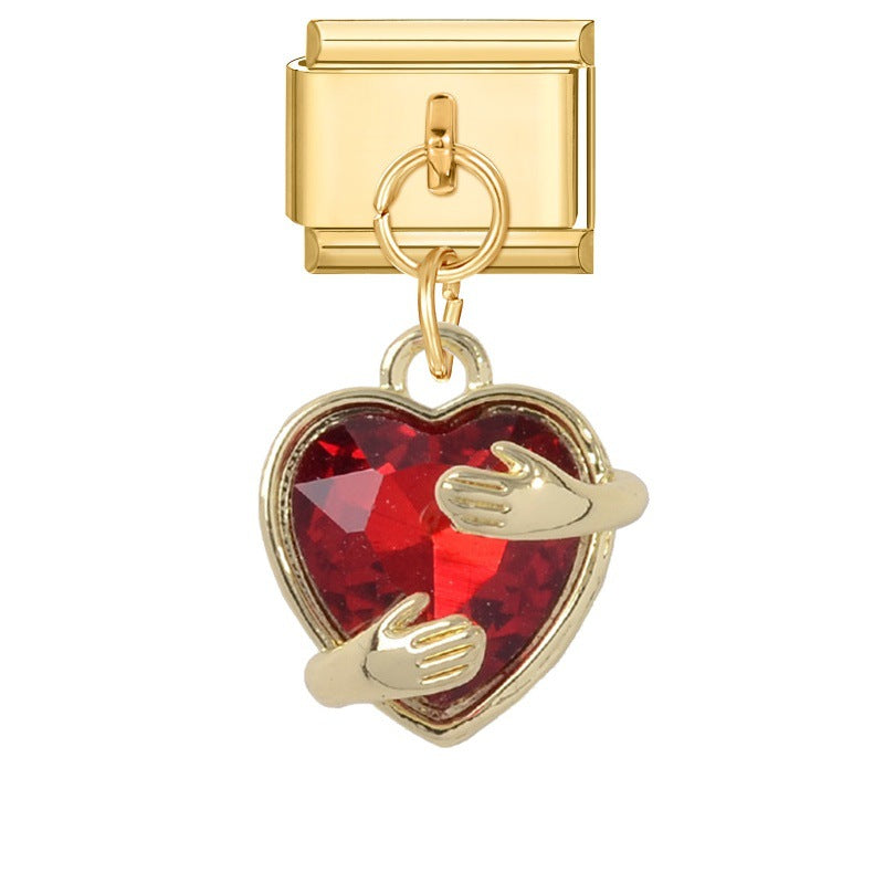 Wholesale Italian Charm Bracelet 9mm DIY Love Series  Creative Stainless Steel Composable Bracelet