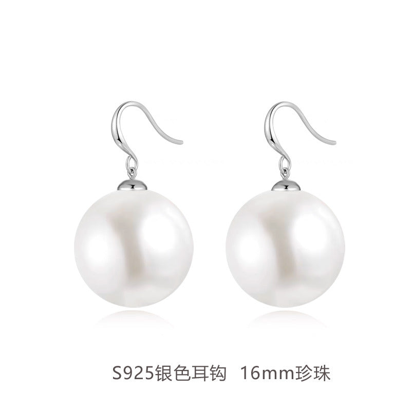 Wholesale Large Pearl Sterling Silver Earrings