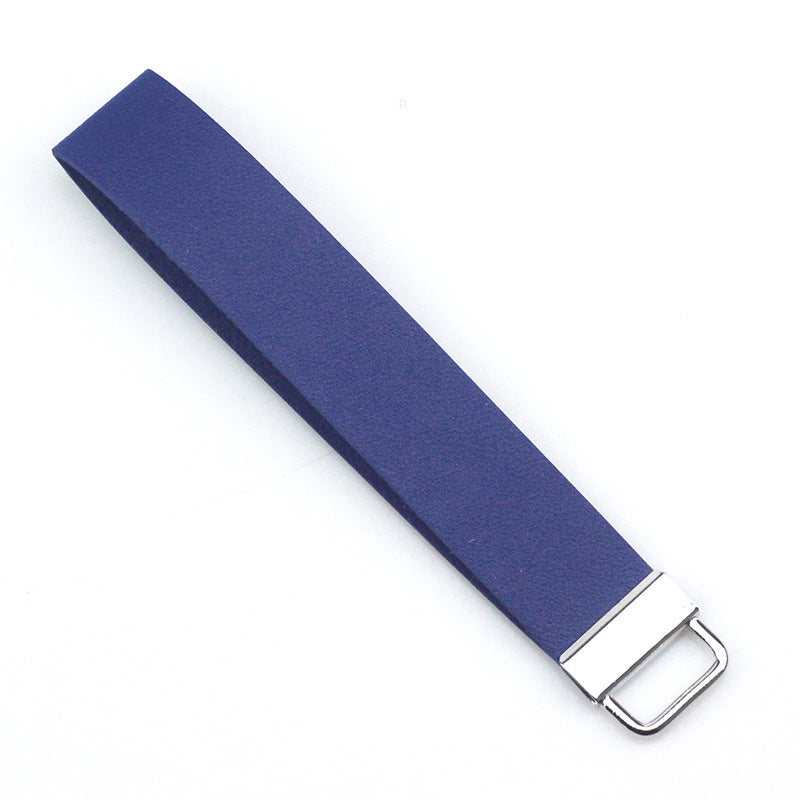 Wholesale Solid Color Leather Lanyard Keychain
