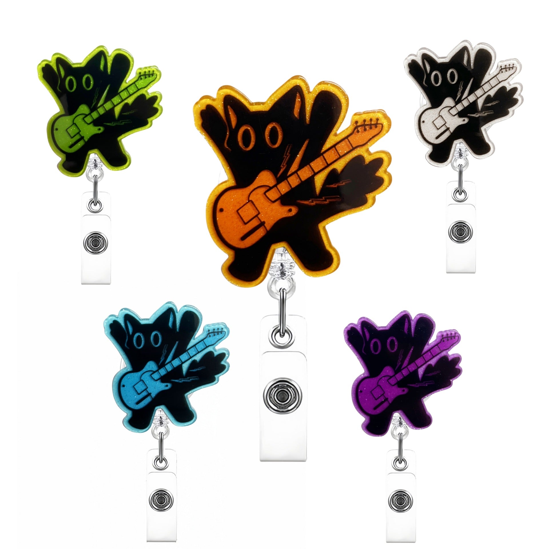 Wholesale Rock Bear Badge Reels Keychains