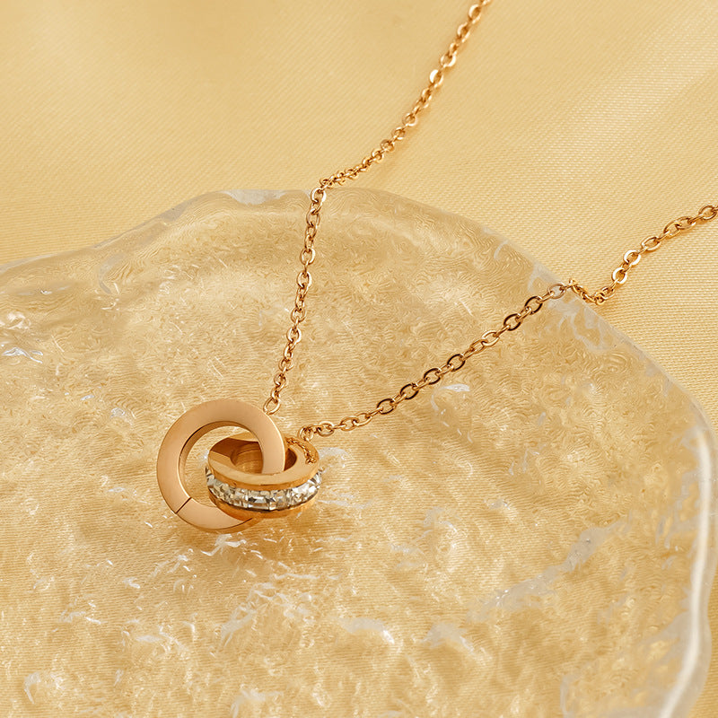 Wholesale Roman Numeral Diamond Necklace ACC-NE-ZhongYao009