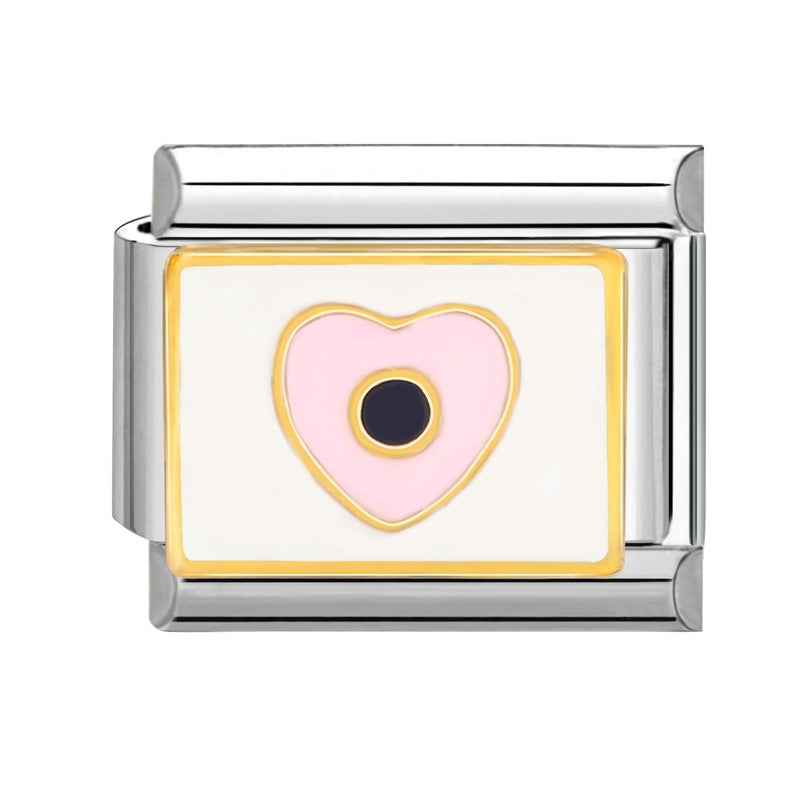 Wholesale Italian Charm Bracelet 9mm DIY Splicing Cartoon Cute Titanium Steel Composable Bracelet