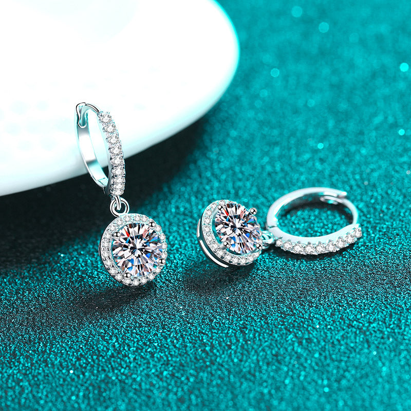 Wholesale 925 sterling silver earrings  moissanite earrings