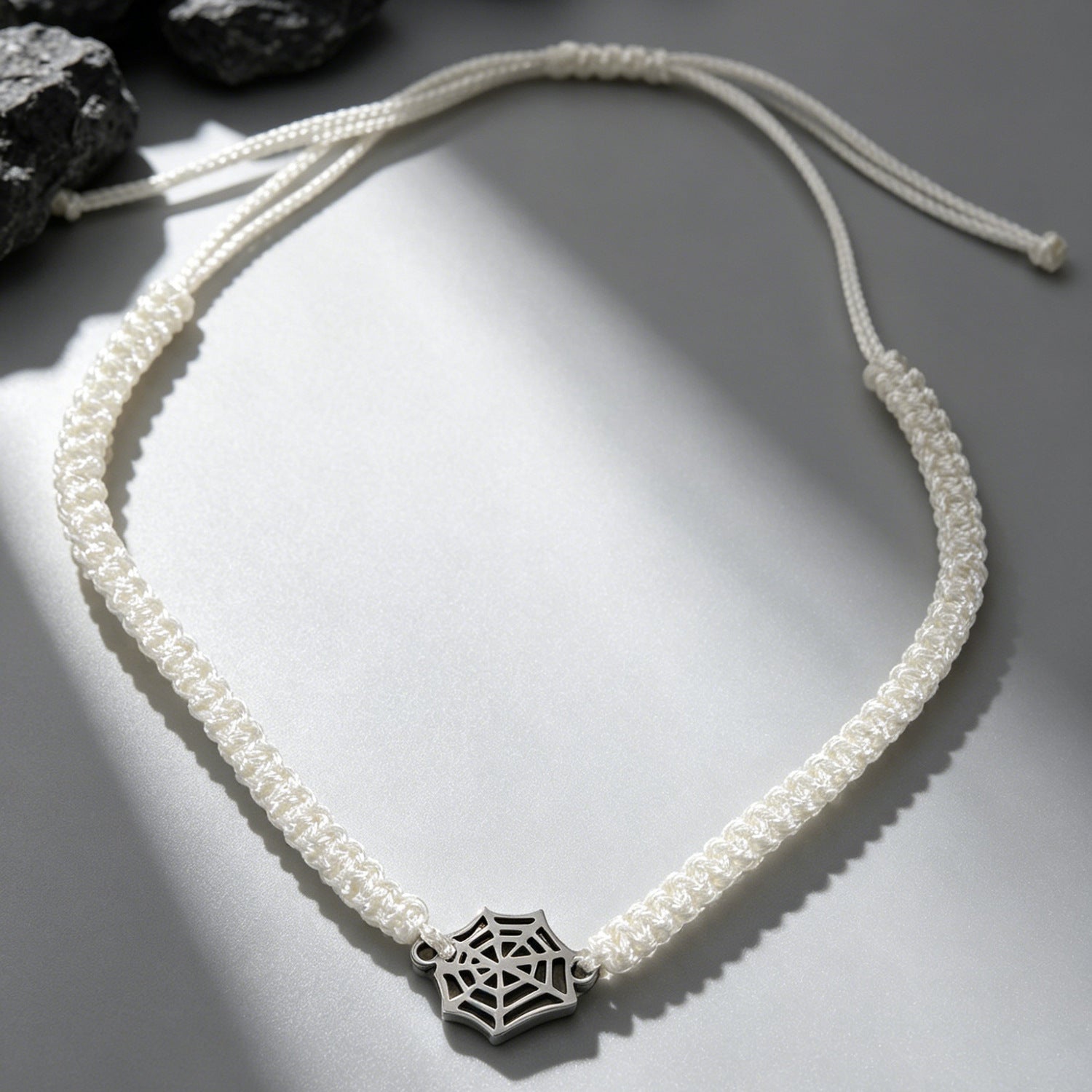 Wholesale Gothic Y2K  Web Woven Hand Rope Set Cord Couple Jewelry Accessory