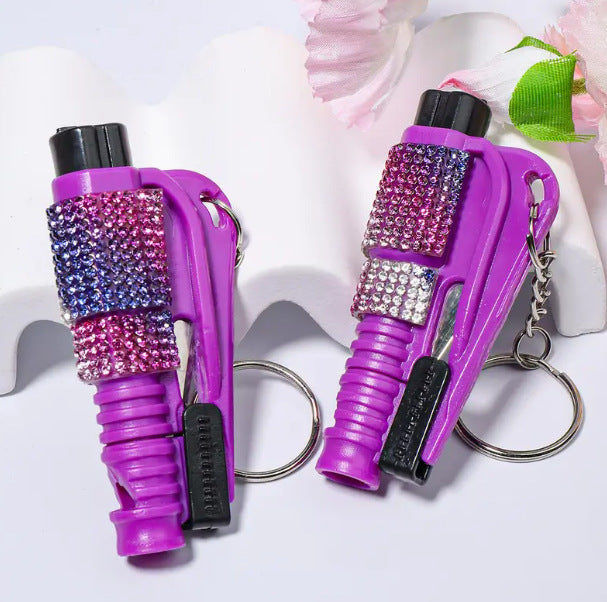 Wholesale Mini Car Seat Belt Release Hammer Keychain with Drill