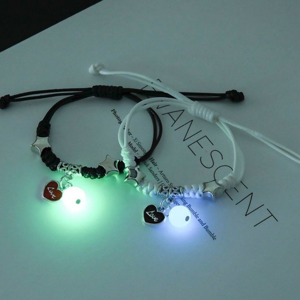 Wholesale Alloy Electroplated Resin Luminous Star Bracelet Glow In The Dark Trendy Everyday Fashion Accessory For Women And Teens