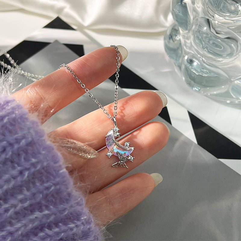 Wholesale Fluorescent Series Titanium Steel Necklace Clavicle Chain Choker Necklace ACC-NE-Panshi005