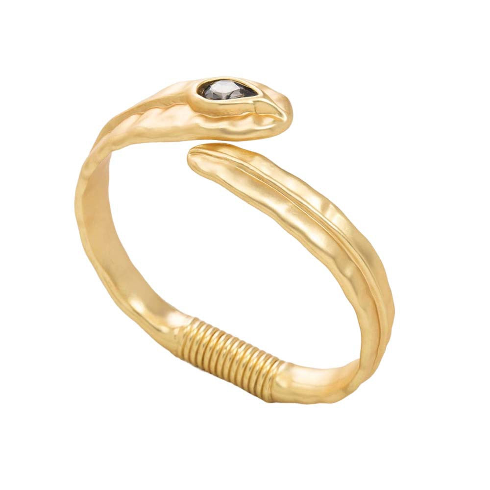 Wholesale  Vintage Handmade Hammer Carving Texture Face Opening Zircon Crystal Bracelet