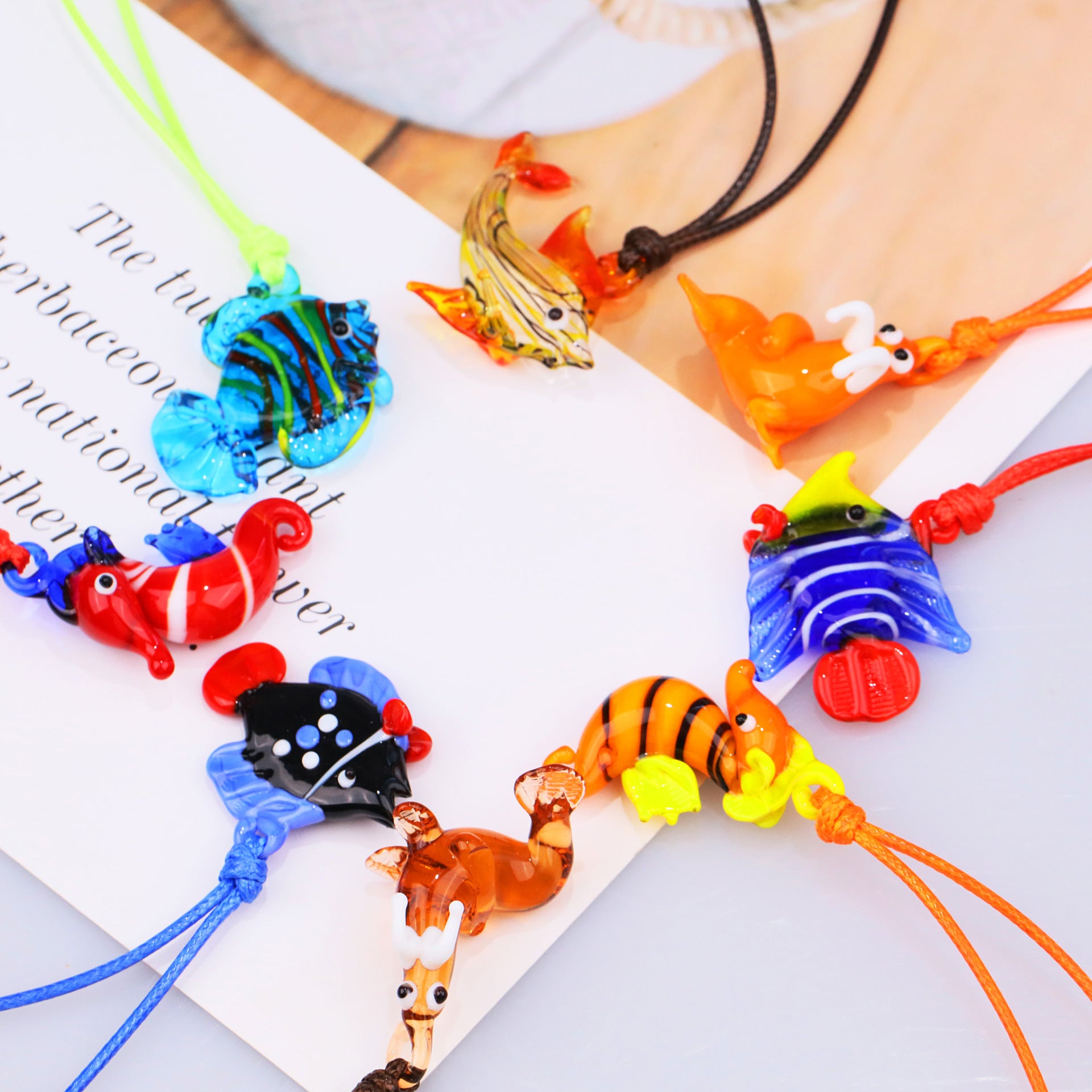 Wholesale  Tropical Fish Seahorse Walrus Dolphin Stretch Necklace