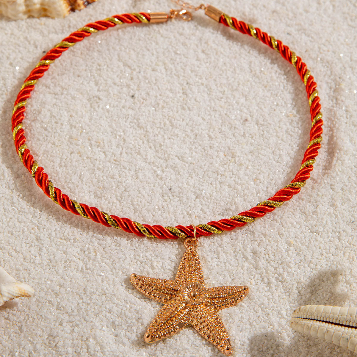 Wholesale  Metal Ocean Style Starfish Pendant Necklace