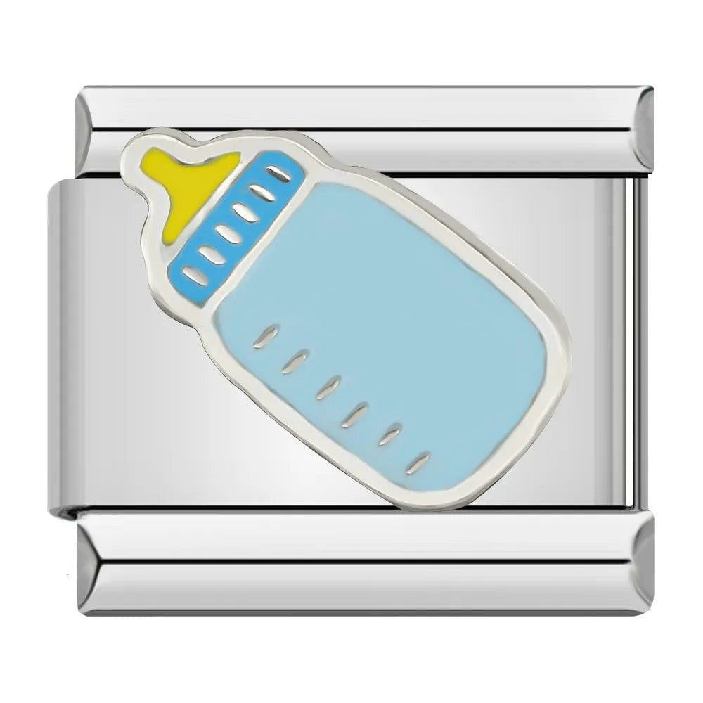 Wholesale Italian Charm Bracelet 9mm DIY Splicing Cartoon Creative Pattern Stainless Steel Composable Bracelet