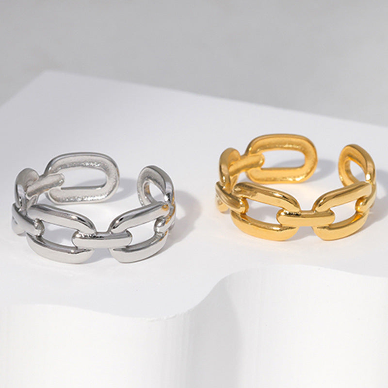 Wholesale Non Fading Stainless Steel Open Ring Geometric Unisex Fashion Accessory For Everyday Wear