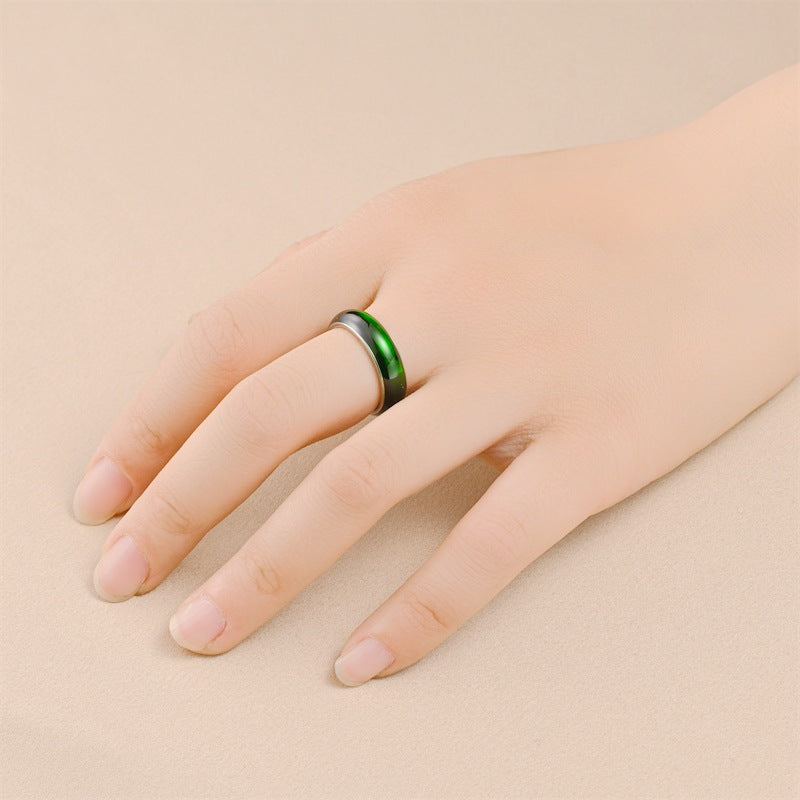 Wholesale Oil-Dropping Titanium Steel Ring Couple Ring  Hand Jewelry