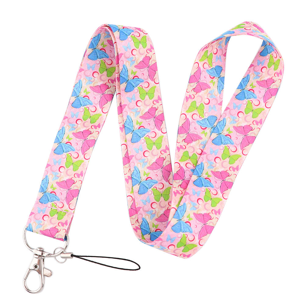 Wholesale Monarch Butterfly Colorful Butterfly Lanyard Keychain ACC-KC-QTQS008