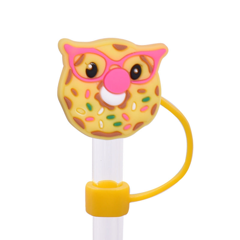 Wholesale Random 100pcs Cute food straw cover Straw Tube Cap
