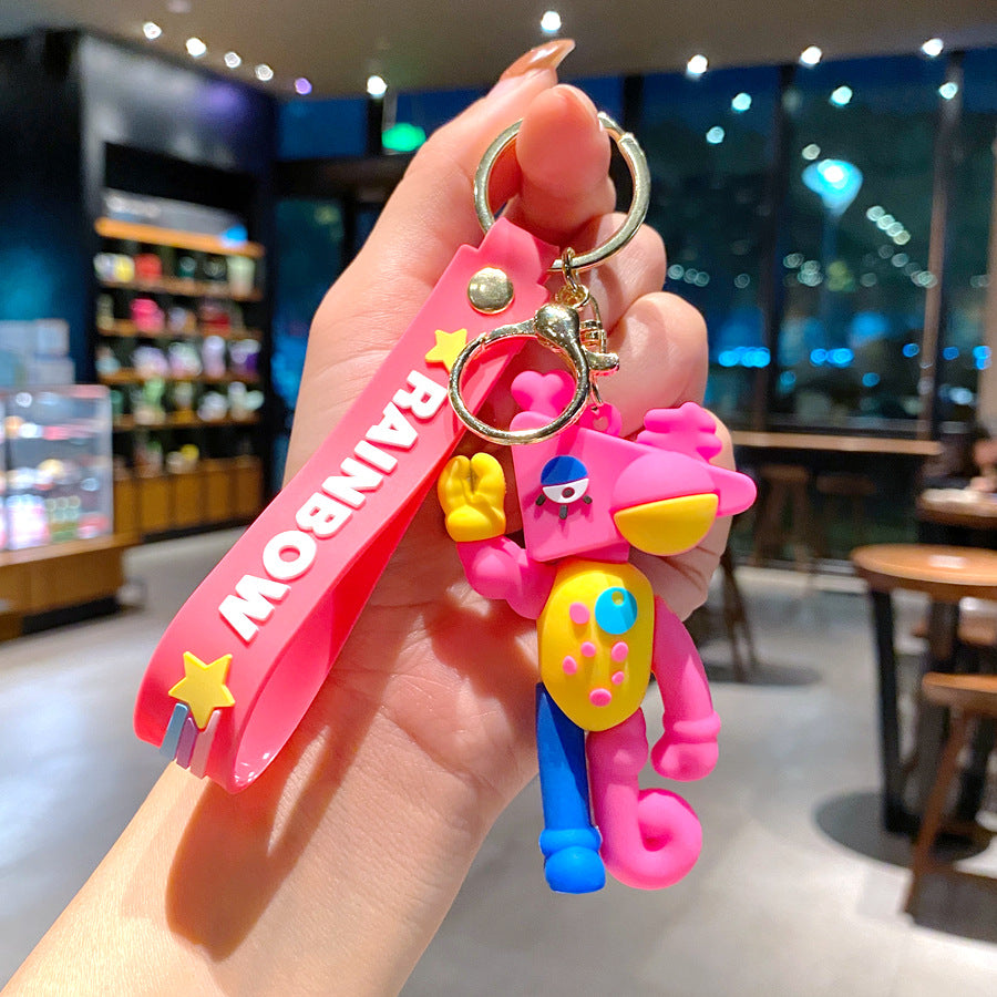Wholesale PVC Soft Glue Cute Keychain Creative Keychain ACC-KC-Gongz011