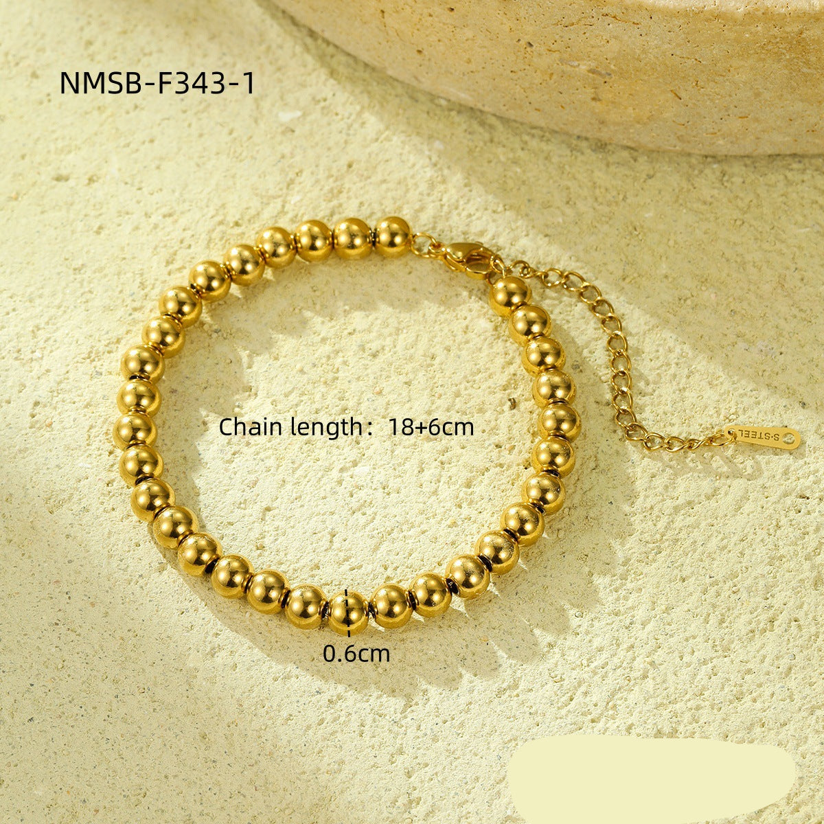 Wholesale  Plated 18K Gold Stainless Steel Inlaid Zircon Bracelet