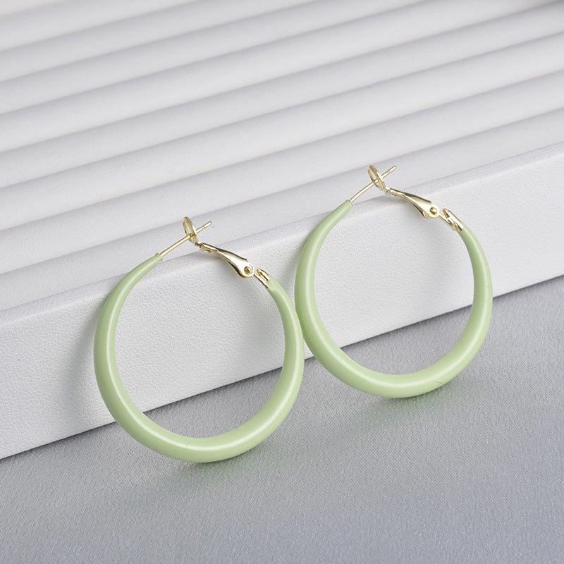 Wholesale All-match Drop Glaze Ring Earrings