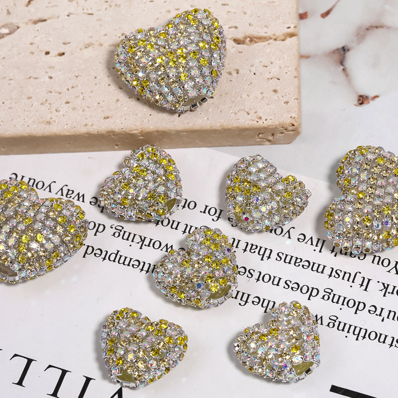 Wholesale 5pcs Water Diamond Love Diamond Ball DIY Acrylic Straight Hole Bead Accessories ACC-BDS-BLG008
