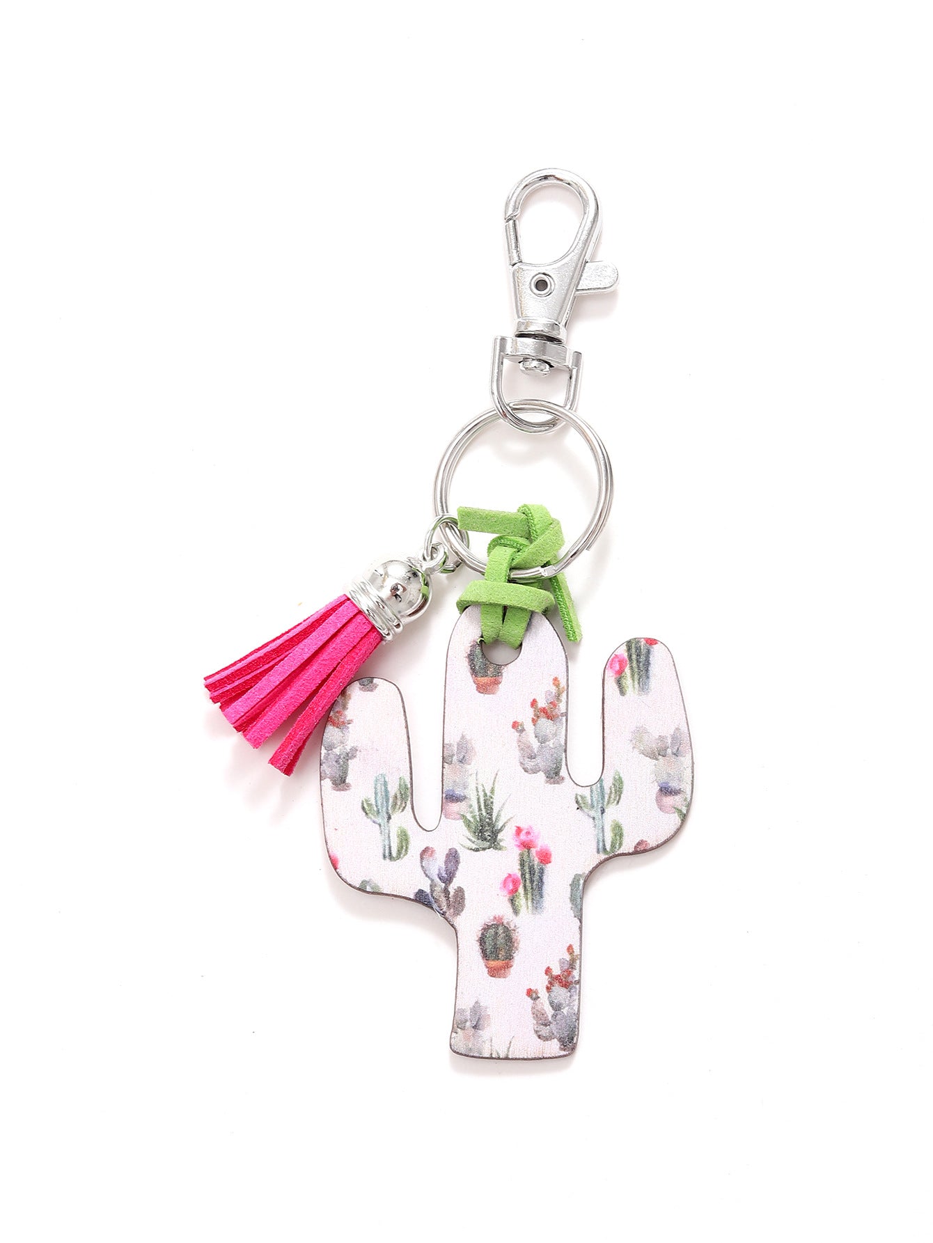 Wholesale Wooden Cactus Leopard Print Keychain ACC-KC-YTian030