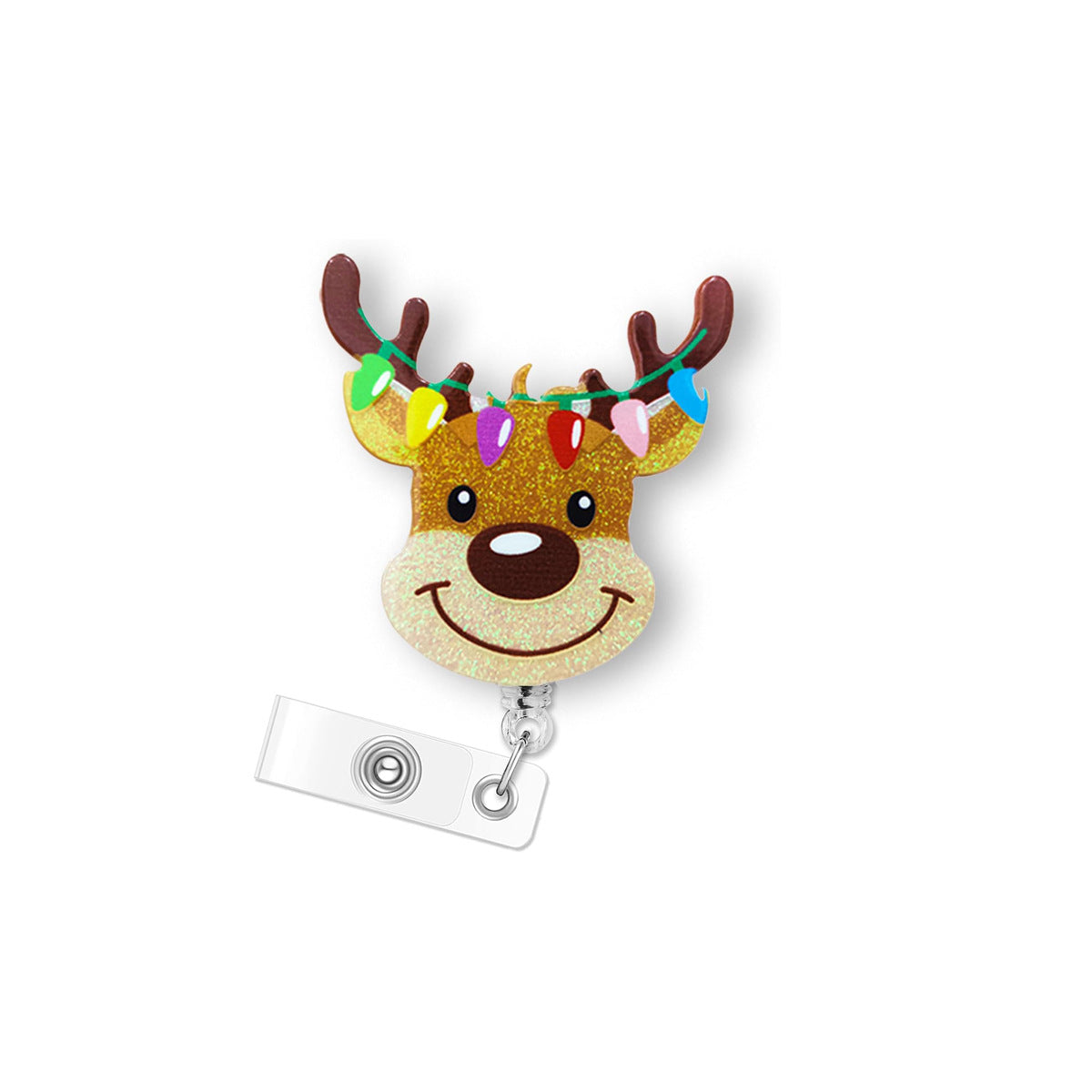 Wholesale Easy-open retractable acrylic Christmas   Badge Reels