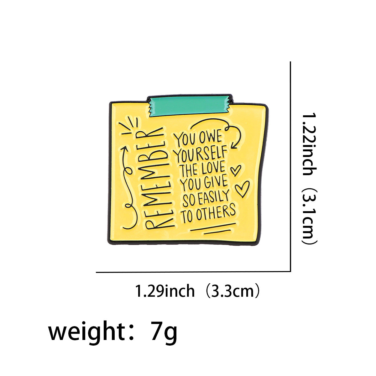 Wholesale English quote inspirational self-encouragement brooch